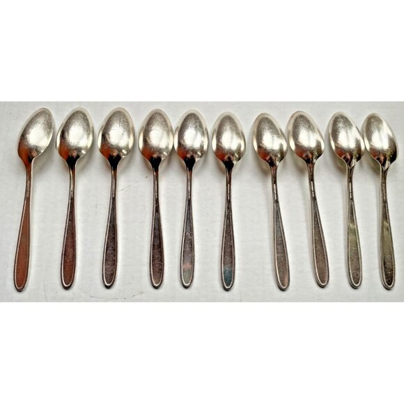 10 Vintage Oneida Grosvenor Community Silverplate Teaspoons 1921 Pattern - Picture 5 of 5